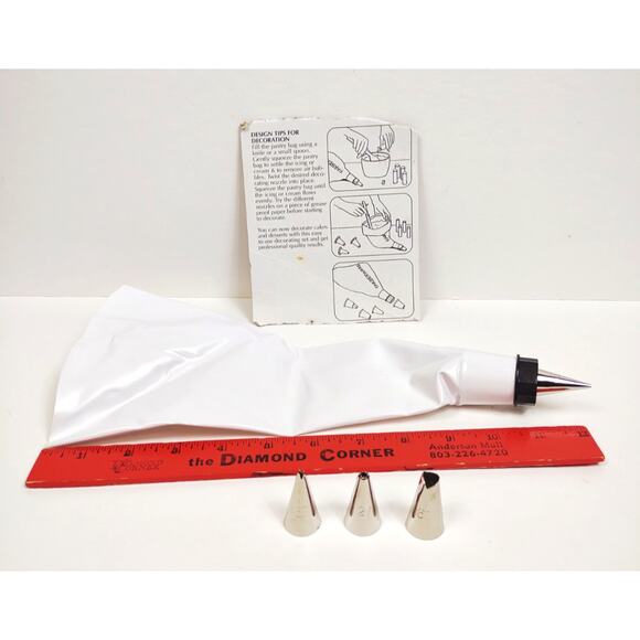 VTG Professional Farberware Cake Pastry Decorating Set Stainless Steel Tips - Picture 2 of 5